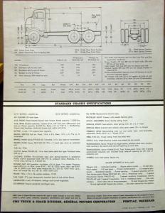 1955 GMC FW 620 42 & FMW 620 42 Gas Truck Sales Brochure Data Sheet Original