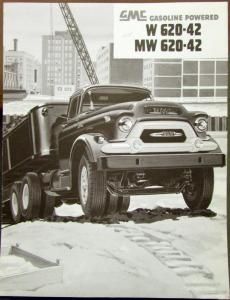 1955 GMC W 620 42 & MW 620 42 Gas Powered Truck Sales Brochure Folder Original