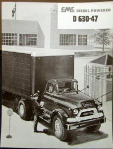 1955 GMC D 630 47 Diesel Powered Truck Model Sales Brochure Folder Original