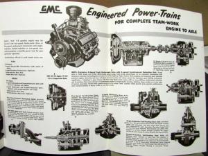 1955 GMC F 550 & FM 550 Gasoline Powered Truck Sales Brochure Folder Original
