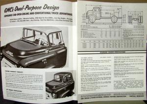 1955 GMC F 650 & FM 650 Gas Powered Truck Sales Brochure Folder Original