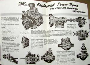 1955 GMC F 650 & FM 650 Gas Powered Truck Sales Brochure Folder Original