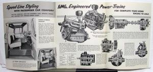 1955 GMC 350 350 8 M 350 M 350 8 Gasoline Truck Sales Brochure Folder Original