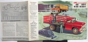 1955 GMC 350 350 8 M 350 M 350 8 Gasoline Truck Sales Brochure Folder Original