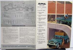 1955 GMC W 500 & MW 500 Gasoline Truck Models Sales Brochure Folder Original