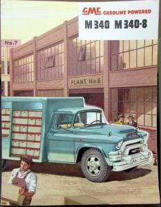 1955 GMC M 340 & M 340 8 Gasoline Truck Models Sales Brochure Folder Original