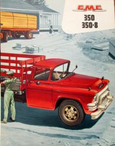 1956 GMC 350 & 350 8 Platform Stake Truck Series Sales Brochure Folder Original