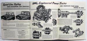 1956 GMC 550 FW & FMW Truck Series Sales Brochure Folder Original