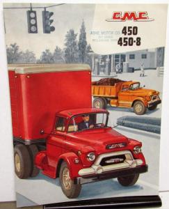 1956 GMC 450 & 450 8 Series Truck Sales Brochure Folder Original