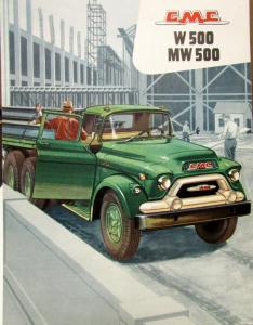 1956 GMC W 500 & MW 500 Series Truck Sales Brochure Folder Original
