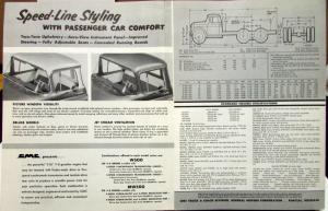 1956 GMC W 500 & MW 500 Series Truck Sales Brochure Folder Original
