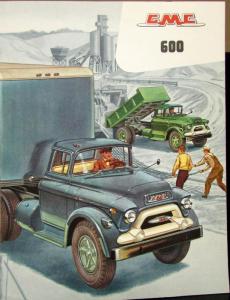 1956 GMC Truck  600 Series Sales Brochure Folder Original
