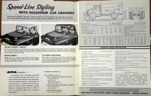 1956 GMC 600 F Truck Series Sales Brochure Folder Original