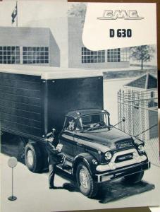 1956 GMC D 630 Series Truck  Sales Brochure Folder Original