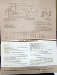 1957 GMC F 660 Truck Series Data Sheet Sales Brochure Original