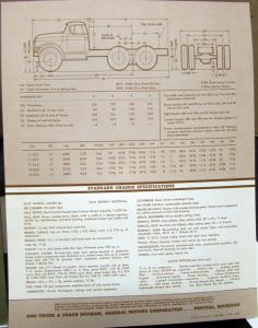 1957 GMC Truck DW 660 Series Original Data Sheet Sales Brochure