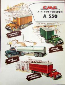 1957 GMC A 550 Truck Air Suspension Series Color Sales Brochure Folder Original