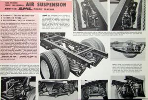 1957 GMC FA 550 Series Truck Air Suspension Color Sales Brochure Folder Original