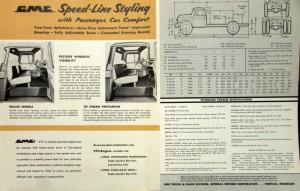 1957 GMC 300 Truck Stake Body Series Color Sales Brochure Folder Original