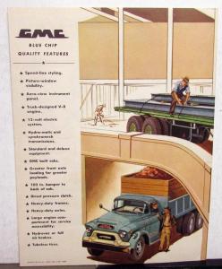 1957 GMC 500 W MW Truck Series Color Sales Brochure Folder Original