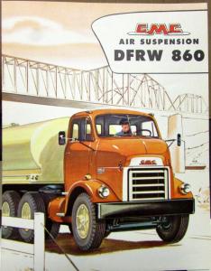1957 GMC Truck Air Suspension DFRW 860 Series Orig Color Sales Brochure Folder
