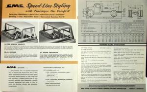 1957 GMC 600 Series Truck Color Sales Brochure Folder Original
