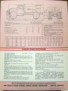 1958 GMC 660 D Series Truck  Data Sheet Sales Brochure Original