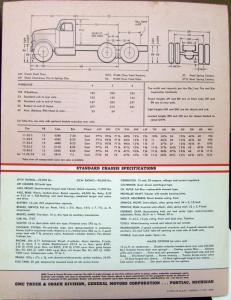 1958 GMC 970 DW Truck Series Data Sheet Sales Brochure Original