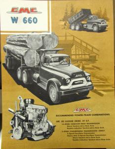 1958 GMC 660 W Truck Series Data Sheet Sales Brochure Original
