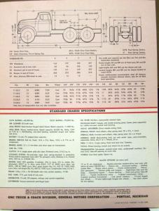 1958 GMC 660 W Truck Series Data Sheet Sales Brochure Original