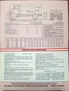 1958 GMC Truck F 660 Series Original Color Data Sheet Sales Brochure