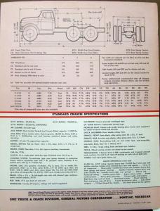 1958 GMC W 670 Series Truck Data Sheet Sales Brochure Original