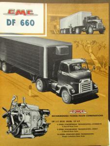 1958 GMC 660 DF Truck Series Data Sheet Sales Brochure Original