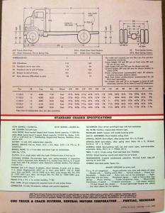 1958 GMC 660 DF Truck Series Data Sheet Sales Brochure Original