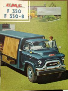 1958 GMC F 350 & F 350-8 Truck Series Color Sales Brochure Folder Original