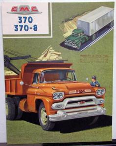 1958 GMC 370 & 370 8 Truck Series Color Sales Brochure Folder Original
