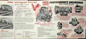 1958 GMC 550 Series Truck Color Sales Brochure Folder Original