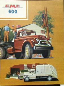 1958 GMC 600 Truck Series Color Sales Brochure Folder Original