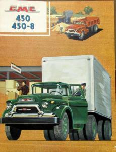 1958 GMC 450 & 450 8 Truck Series Color Sales Brochure Folder Original