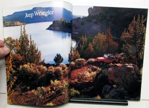 1990 Jeep Book Sales Brochure Wrangler Cherokee Wagoneer Comanche Pickup Orig Lg