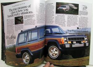 1990 Jeep Book Sales Brochure Wrangler Cherokee Wagoneer Comanche Pickup Orig Lg