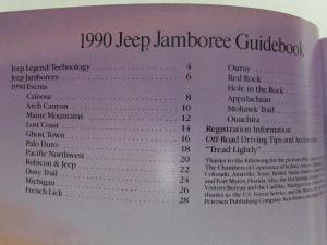 1990 Jeep Jamboree Guidebook Sales Brochure Original Event Schedule