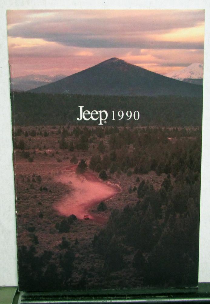 1990 Jeep Small Sales Brochure Comanche Wagoneer Cherokee Wranger Original