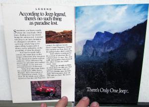 1990 Jeep Small Sales Brochure Comanche Wagoneer Cherokee Wranger Original