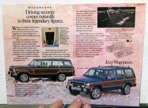 1990 Jeep Small Sales Brochure Comanche Wagoneer Cherokee Wranger Original