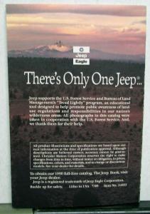 1990 Jeep Small Sales Brochure Comanche Wagoneer Cherokee Wranger Original