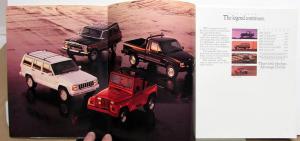 1991 Jeep Book Sales Brochure Wrangler Cherokee Grand Wagoneer Comanche Pickup