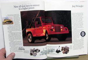 1991 Jeep Book Sales Brochure Wrangler Cherokee Grand Wagoneer Comanche Pickup