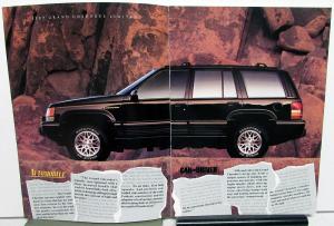 1993 Jeep Grand Cherokee Road & Track Car & Driver Original Color Sales Brochure