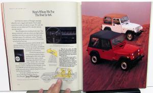 1992 Jeep Book Sales Brochure Wrangler Cherokee Comanche Pickup Original
